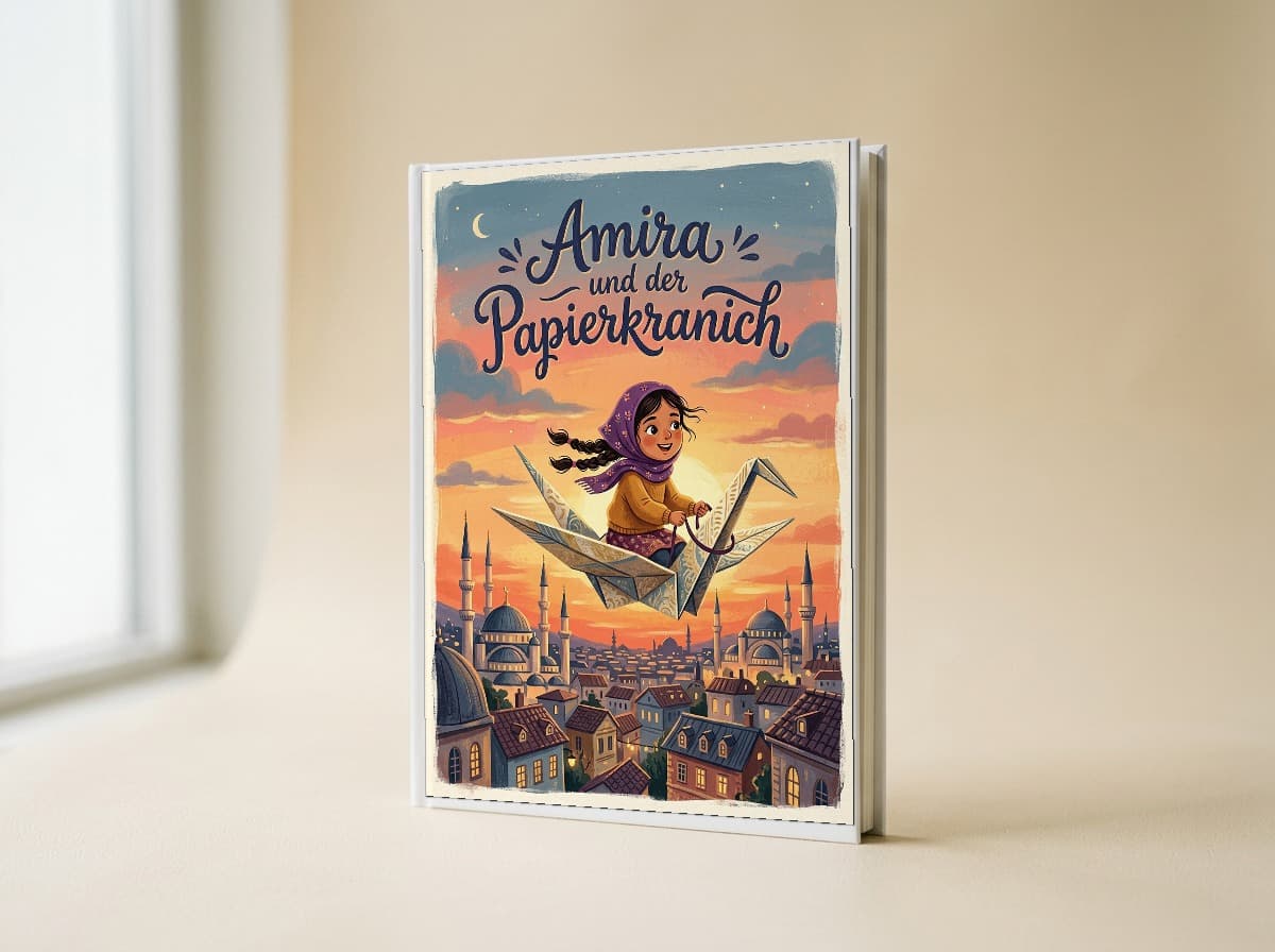 Gedrucktes Kinderbuch mit dem Namen Amira auf dem Cover