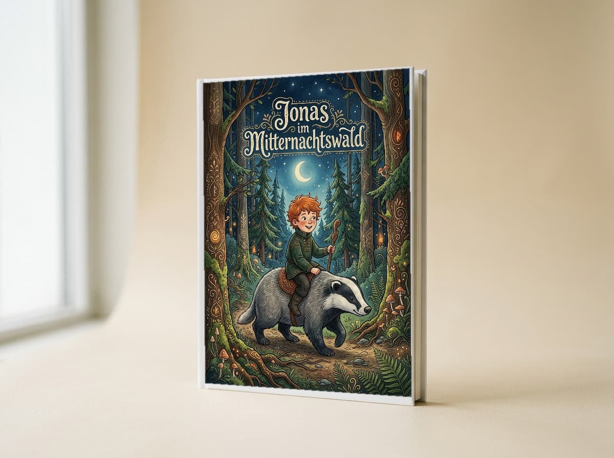 Aufgeschlagenes personalisiertes Kinderbuch, wie es ein Buch mit Levi als Hauptfigur zeigen kann
